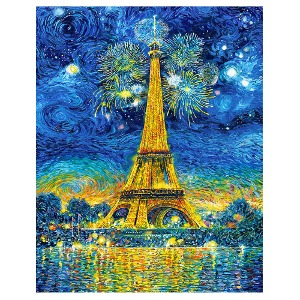 DIY 보석십자수 캔버스형 에펠탑 야경 40x50cm